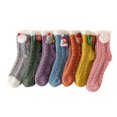 thumbnail image 5 of Fabrcox Fuzzy Slipper Socks for Women, Cute Mid-Calf Non Slip Winter Warm Casual Christmas Pattern Indoor Floor Socks for Home Lounging (Gray), 5 of 6