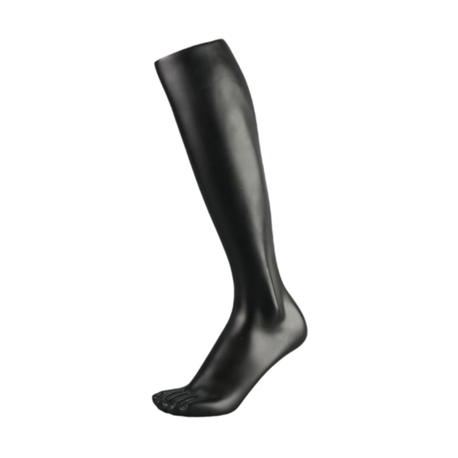 figatia Mannequin Foot Sock Model Foot Forms Photography Shoe Model Display Mannequin Leg Men for Hosiery Socks Sandals Jewelry Malls Black