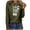 Army Green, variant on Raeneomay Long Sleeve Shirts Oversize Women Tops Casual Fashion CrewNeck Pullover Round-Neck Printing T-Shirt