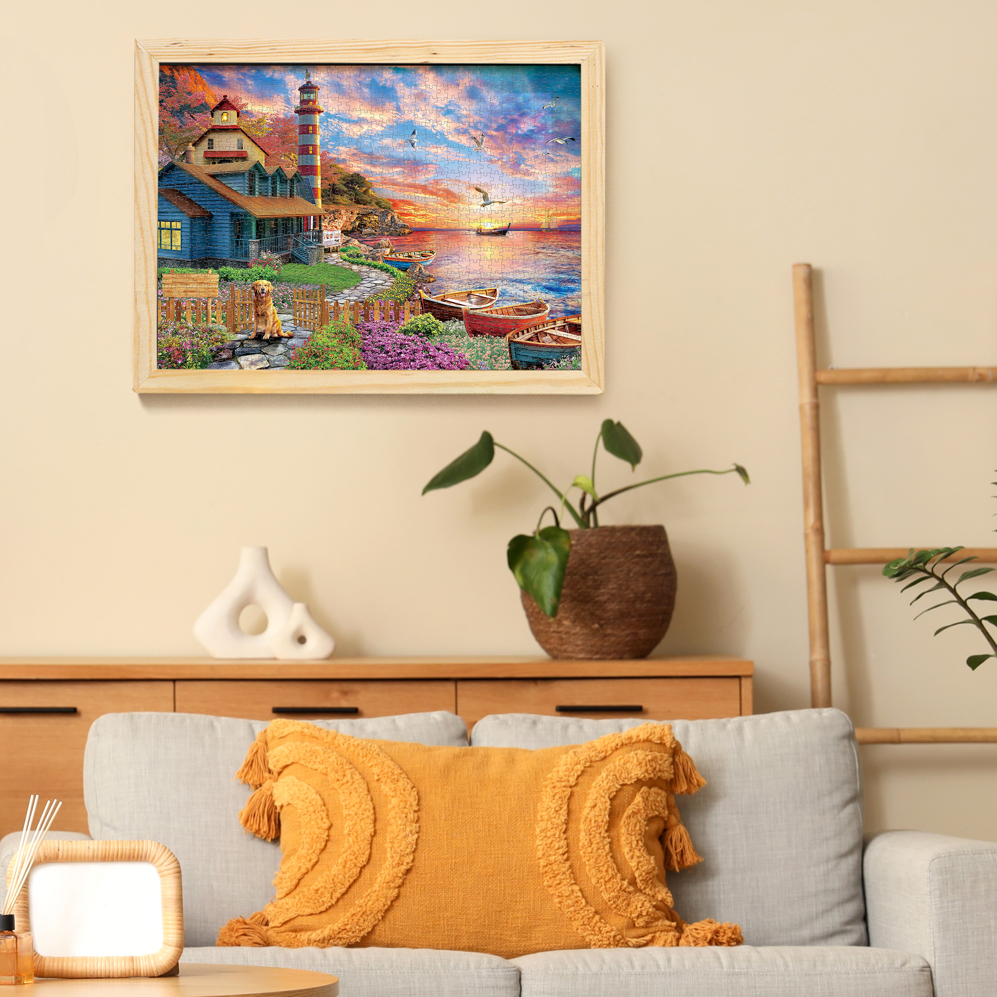BenBen 1000-Piece Scenic Sunset Harbor Jigsaw Puzzle photo 2