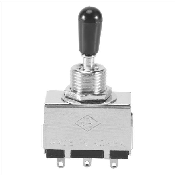 Interruptor de Palanca 3 Vías Para Guitarra 1Pc, Metal Cerrado Con Perilla Punta Negra Pieza Repuesto Eléctrica Estilo Lp