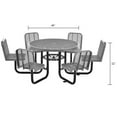thumbnail image 6 of Global Industrial 46" Round Picnic Table w/ 6 Seats, Expanded Metal, Gray, 6 of 6