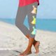 thumbnail image 2 of Pantalones de Ajuste Seco de la Moda de las Mujeres Imprimidas Leggings, Deporte de Yoga Elástico de Poliéster Elástico Respirable, 2 of 8