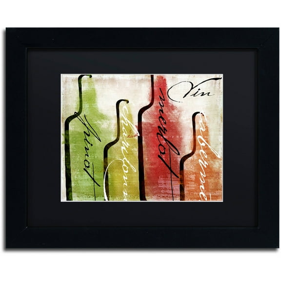 Trademark Fine Art "Wine Tasting I" Canvas Art by Color Bakery Black Matte, Black Frame