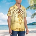 thumbnail image 5 of Haiem Bunch of Grapes Printed Hawaiian Shirt for Men - Men’s Casual Beach Summer Shirts - Stretch Fabric with Modern Fit-Medium, 5 of 9