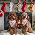 thumbnail image 4 of Dog Bandana 2 Pack,Pink Cow Strawberry Hat Pattern Bandanas for Dogs,Cat Bandana,Small/ Large Dog Bandana 2 Size,Dog Bandanas Girl Boy, 4 of 5