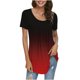 thumbnail image 3 of Blusa de manga corta con cuello redondo, informal, cómoda, a la moda para mujer OAVQHLG3B Store  lin121212, 3 of 4