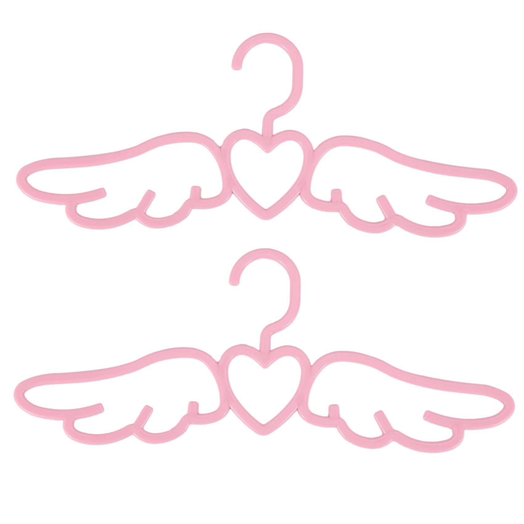 20 Pcs New Design Fly Angel Plastic Clothes Shirt Hanger, Cute Pretty Pink Loving Heart Scarf Underwear Hanger Rack