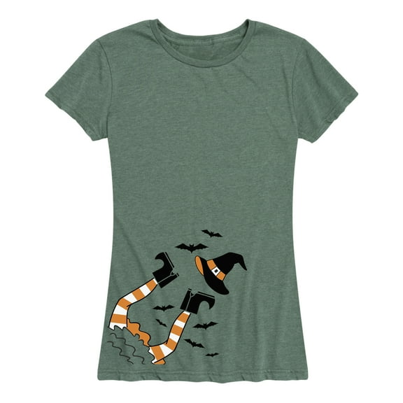 Instant Message - Witch Legs Bottom Side Hit - Women's Short Sleeve Graphic T-Shirt