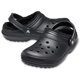 thumbnail image 4 of Zuecos Crocs Classic forrados con peluche, negros, talla 9W/7M US, 4 of 6