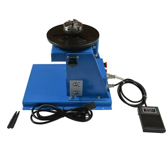 INTBUYING 10KG Rotary Welding Positioner Turntable Table 110V with 65mm Chuck Workbench for Circle Workpiece Turntable Welding Equipment Positioning Welder