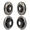 thumbnail image 1 of DS-One Front Rear Coated Drilled Slotted Disc Brake Rotors Kit for Car 2015 Mini Cooper 2.0L 1.5L with 294mm Diameter Rotor 4 Lug Wheels KD-100484, 1 of 11