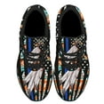 thumbnail image 2 of Native American flag Back The Blue Shoes Sneakers for Women Men Black Size 11.5, 2 of 7