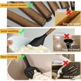 thumbnail image 2 of Silicone Cookware Kitchen Utensil Set - 9-Piece 446°F Heat Resistant Kitchen Gadget Set with Wood Handles for Non-Stick Cookware (BPA Free, Black), 2 of 7