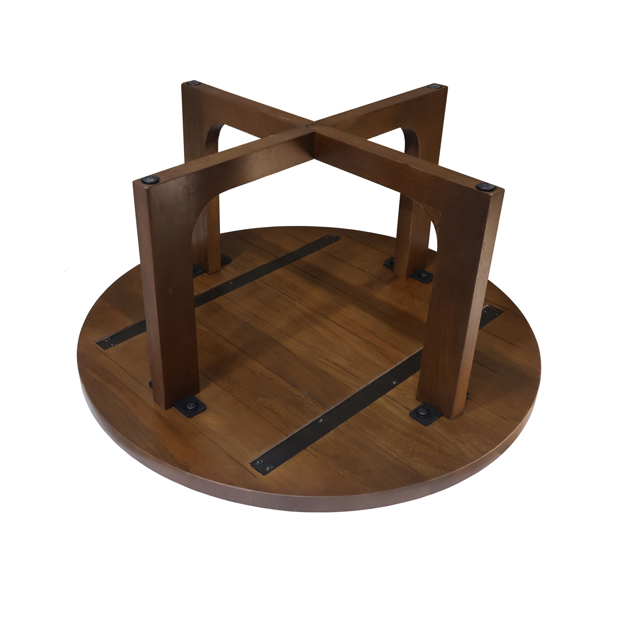 Ox Bay Diane Contemporary Chestnut Finish Round Wood Coffee Table