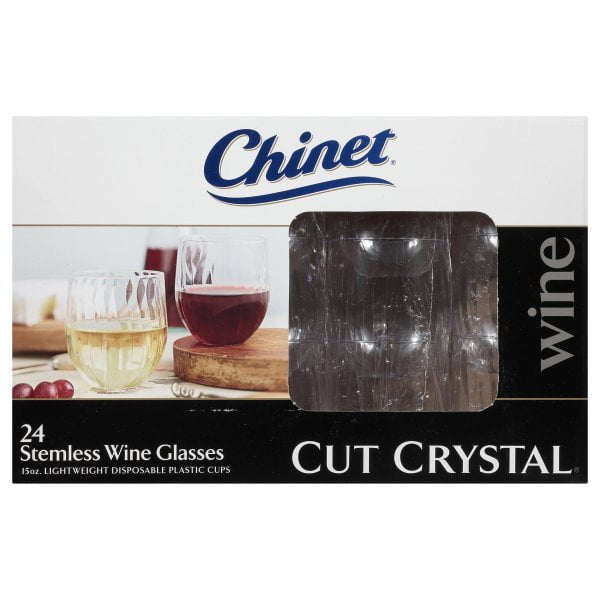 Cut Crystal® 15 oz. Stemless Wine Glasses 24 ct Box Walmart