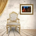 thumbnail image 3 of Highsmith, Carol 24x17 Gold Ornate Wood Framed with Double Matting Museum Art Print Titled - Night view of Chicago Federal Center Chicago Illinois, 3 of 4
