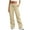 Beige 1, variant on Women Stretch Wide Leg Cargo Trousers Elasticated High Waisted Sweatpants with Multiple Solid Color Drawstring Tracksuit Bottoms Lightweight Baggy Joggers Flared Bootcut Combat Pants Y2K Streetwear