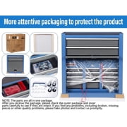 Airaj 6-Drawer Rolling Tool Cabinet with Storage and Wheels, Blue, 24.40