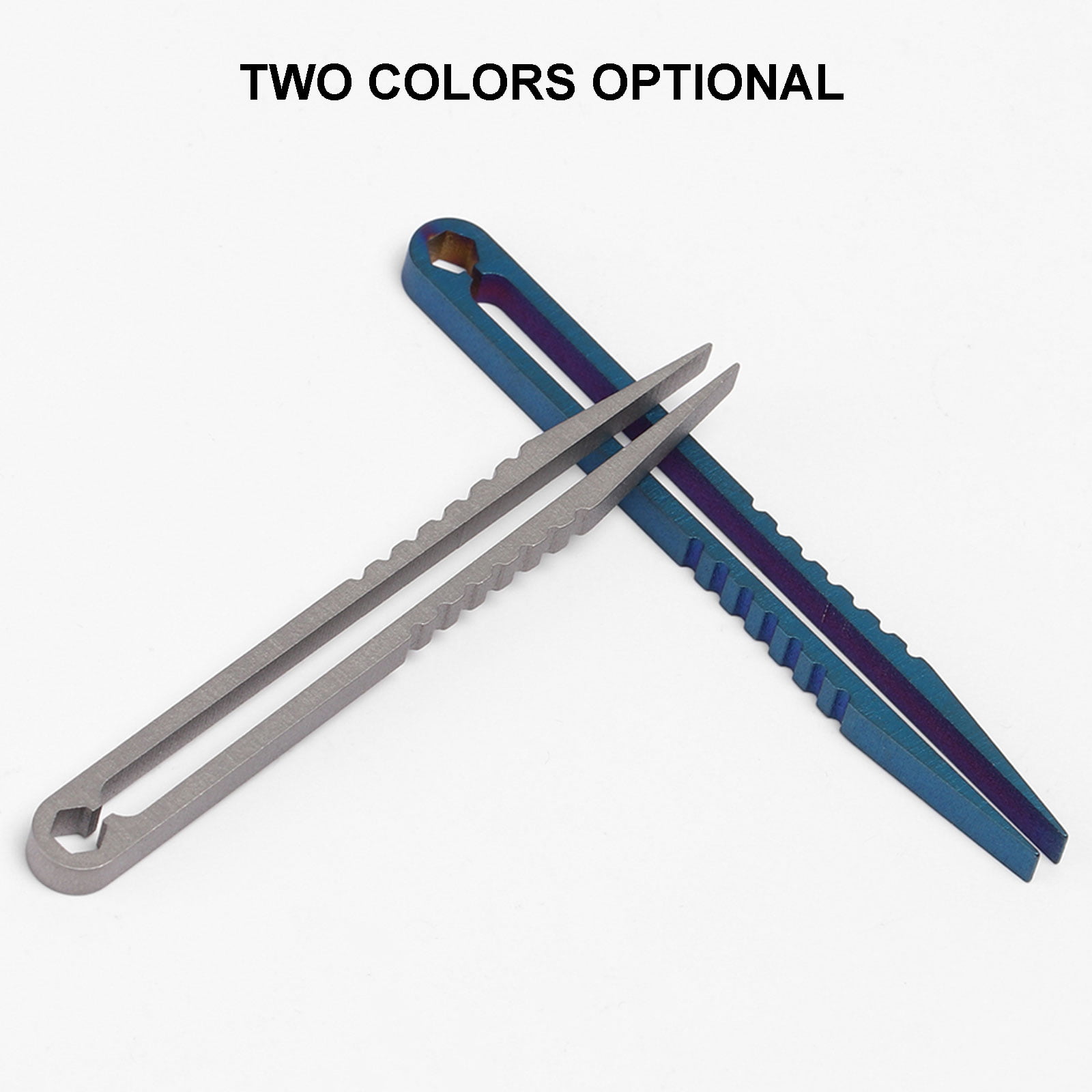 Outdoor Stainless Steel Titanium Alloy TC4 Tweezers-Anti Slip Handle EDC Tool CA 