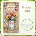 thumbnail image 2 of Colorful Flowers Welcome Banner Pink Purple Blue Floral Display Green Leaves Soft Background Flower Backdrop for Home Entrance Party Welcome Spring Gathering, 2 of 9