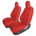 thumbnail image 1 of For 2017-2024 Tesla Model 3 FH Group Faux Leather Custom Fit Car Seat Covers   Solid Red - Front Seats, 1 of 6
