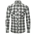 thumbnail image 2 of DDAPJ pyju Men's Western Cowboy Work Shirt Clearance Sales,Casual Plaid Flannel Button Down Shirt Long Sleeve Checkered Dress Shirt with Two Pockets, 2 of 5