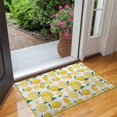 thumbnail image 2 of Yellow Lemon Fruit Slices White Pattern Door Rugs,Washable Non Slip Door Mats Indoor,Decorative Door Mats,Entry Mat Indoor for Entrance,Bedroom,Kitchen,Bathroom,17"x30", 2 of 6
