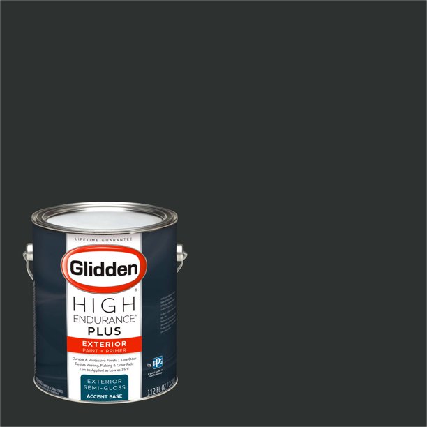 Glidden High Endurance Plus Exterior Paint Onyx Black 00nn 05 000 Walmart Com Walmart Com