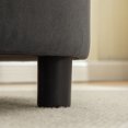 thumbnail image 6 of CQSXDA Upholstered Round Ottoman With Reversible Lid In Beige Fleece Fabric For Living Room Bedroom Office Storage Stool，Gray, 6 of 10