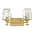 thumbnail image 2 of Warm Brass Two Light Bathroom Vanity from the Garnet Collection, 2 of 5