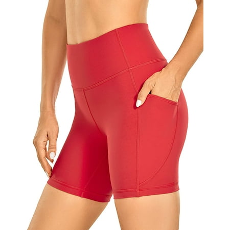 Women's Brushed Naked Feeling Biker Shorts 6'' / 8'' - High Waist Matte