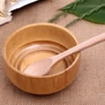 thumbnail image 5 of 2pcs Children Soup Bowl Bamboo Fruit Bowl Wooden Salad Bowl Rice Bowl, Healthy And, 5 of 8