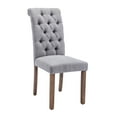 thumbnail image 4 of Snugway Tufted Dining Chairs Set of 2,Upholstered Fabric Accent Parsons Diner Chairs,Grey, 4 of 8