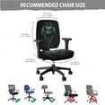 thumbnail image 5 of SCRAWLGOD Owl Dreamcatcher Comfortable Office Chair Cover with Arm Protector 4 PCS Dustproof Non-Slip High Back Chair Slipcover Breathable Boss Swivel Chair Covers, 5 of 7