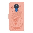 thumbnail image 3 of Feishell Wallet Phone Case for Motorola Moto G Play 2021,for Women Men,Butterfly & Rose Embossed PU Leather Magnetic Clasp Flip Stand Card Slots Shockproof Ultra Thin Protective Cover,Pink, 3 of 8