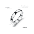 thumbnail image 2 of Anillo De Pareja De Titanio Liso De Acero Inoxidable Simple Xtellar plateado, 2 of 4
