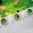 thumbnail image 4 of Manfei Cute Cat Pet Blackout Curtains, Cartoon Summer Lotus Window Curtains Pack of 2 (38x45 Each), Green Black, 4 of 6