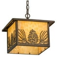 thumbnail image 4 of 11"Sq Mountain Pine Lantern Pendant 51002, 4 of 6