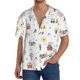 thumbnail image 1 of Balery Farm Animals Camisa Casual de Manga Corta con Botones para Hombre, Texturizada, Estilo Cubano, para Playa, Verano-3X-Large, 1 of 5