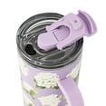 thumbnail image 2 of Thyme & Table 24oz Stainless Steel Luna Tumbler with Handle and Dual Straw Lid, Hydrangeas, 2 of 6