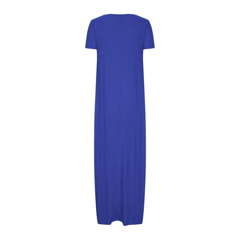 AherBiu Plus Size Womens Summer Tall Dress Short Sleeve T Shirt Maxi Dresses  for Women Casual Baggy Pajama Long Dress - Walmart.com
