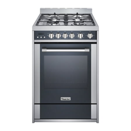 Magic Chef 24 Inch Freestanding Gas Range, Stainless and
