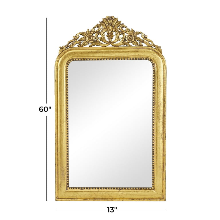 Golden Embossed Decorative Mirror – LuxeArtDesigns