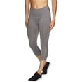 thumbnail image 1 of Reebok Womens Align High Rise Capri Compression Athletic Pants, Grey, X-Small, 1 of 6