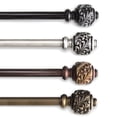 thumbnail image 2 of Contemporary Home Living 87.25" Cocoa Contemporary Double Curtain Rod with Mounting Hardware, 2 of 2