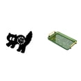 thumbnail image 1 of Reloj de pared con forma de gato, silencioso, sin , decorativo, de acrílico, rectangular, con asa, ideal para dormitorio, baño o sala de estar., 1 of 8