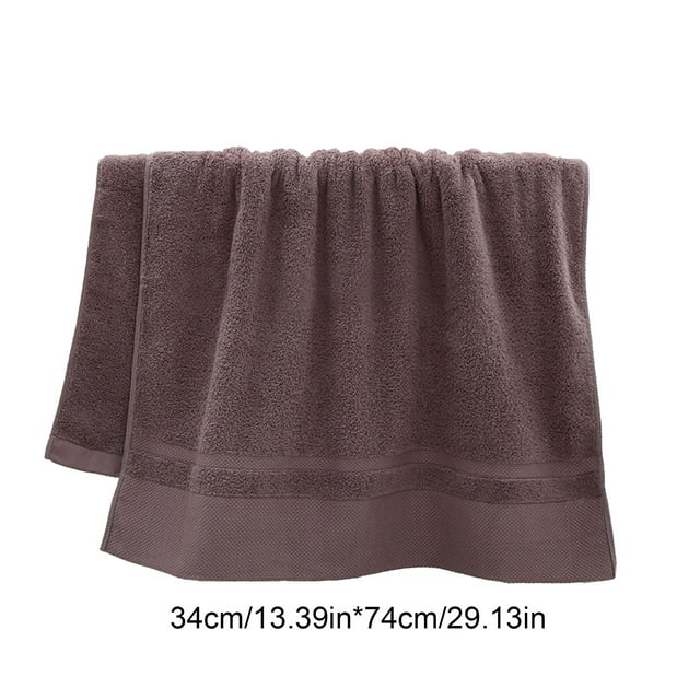 Cotton Bath Towel 29x13in Solid Color Strapless Design Enlarged Thickened Adult Spa Towel Brown