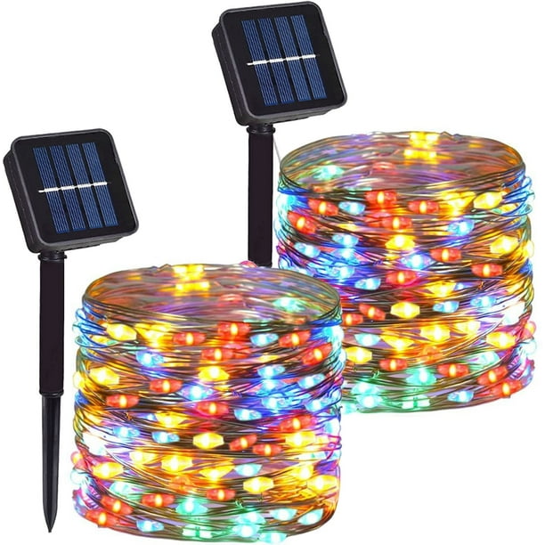 Cadena de luces solares DAYLIGHTIR 200 LED, cable de cobre de 20 m