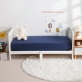 thumbnail image 6 of Kelnaro Navy Blue Fitted Crib Sheet 2 Pack 28x52 Inch, Soft Microfiber Toddler Fitted Sheet, Machine Washable for Girls & Boys, 6 of 6